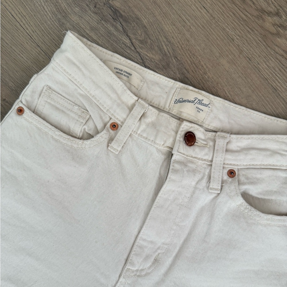 Cream Denim Jeans